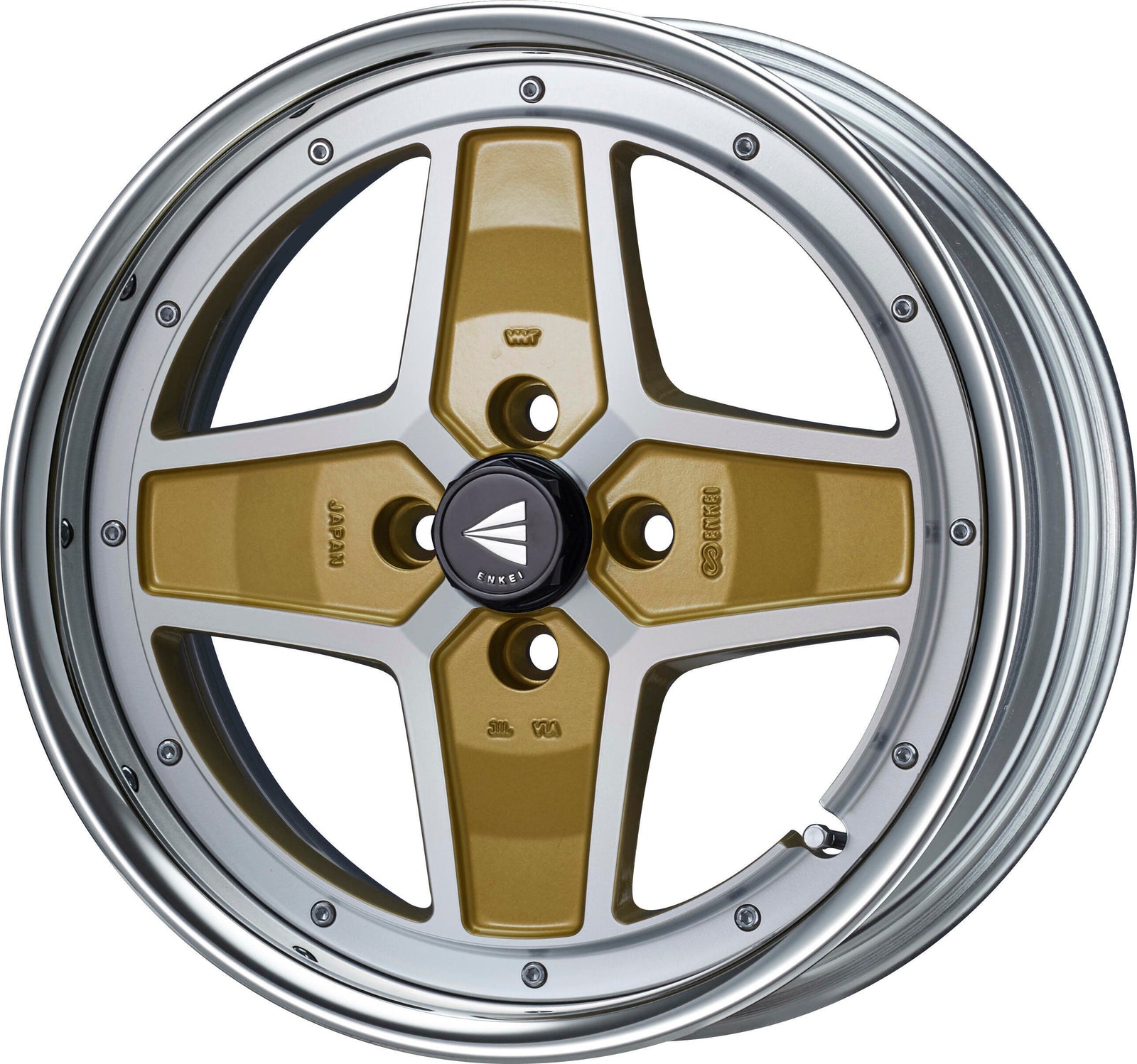 ENKEI ENKEI NEO CLASSIC APACHE2 NEO LO DISK 17X7.5J 100X4 45~15 MACHINING GOLD ENKEI-01360