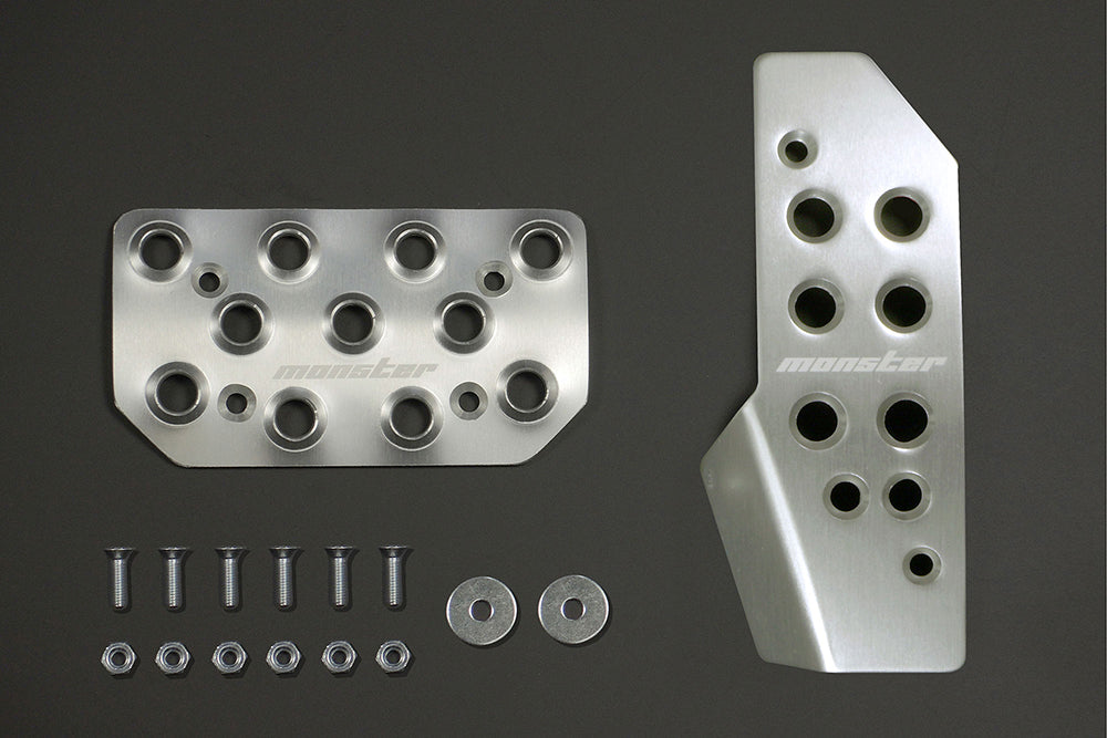 MONSTER SPORT SPORTS DRIVING PEDAL COVER CLEAR ALUMITE FOR SUZUKI JIMNY JB64W JB74W JC74W AT 849505-5500M