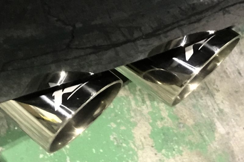 KREISSIEG FIRST CAT-BACK F1 SOUND VALVETRONIC EXHAUST SYSTEM STAINLESS STEEL FLOATING CURL TAIL SANDBLASTED KSG LOGO MARK FOR BENTLEY CONTINENTAL GT BECGT-02-STAINLESS