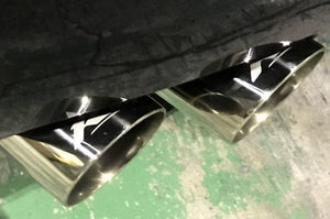 KREISSIEG FIRST CAT-BACK F1 SOUND VALVETRONIC EXHAUST SYSTEM STAINLESS STEEL FLOATING CURL TAIL SANDBLASTED KSG LOGO MARK FOR BENTLEY CONTINENTAL GT BECGT-02-STAINLESS