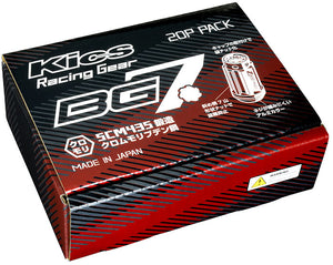 KYO-EI KICS BG7 NUT 20P ATTACHED CAP M12XP1.25 GLORIOUSE BLACK BG7F03
