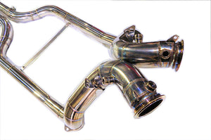 KREISSIEG EXHAUST MANIFOLD BACK F1 SOUND VALVETRONIC EXHAUST SYSTEM TITANIUM FLOATING CURL TAIL SANDBLASTED KSG LOGO MARK FOR BMW F12 CABRIOLET M6 BMF12-01-TITANIUM-F12