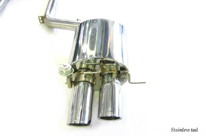 KREISSIEG FIRST CAT-BACK F1 SOUND VALVETRONIC EXHAUST SYSTEM STAINLESS STEEL FLOATING CURL TAIL SANDBLASTED KSG LOGO MARK FOR BMW E63 COUPE M6 BME63-01-STAINLESS-E63