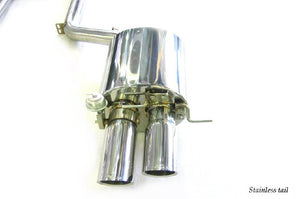 KREISSIEG FIRST CAT-BACK F1 SOUND VALVETRONIC EXHAUST SYSTEM STAINLESS STEEL FLOATING CURL TAIL SANDBLASTED KSG LOGO MARK FOR BMW E63 COUPE M6 BME63-01-STAINLESS-E63