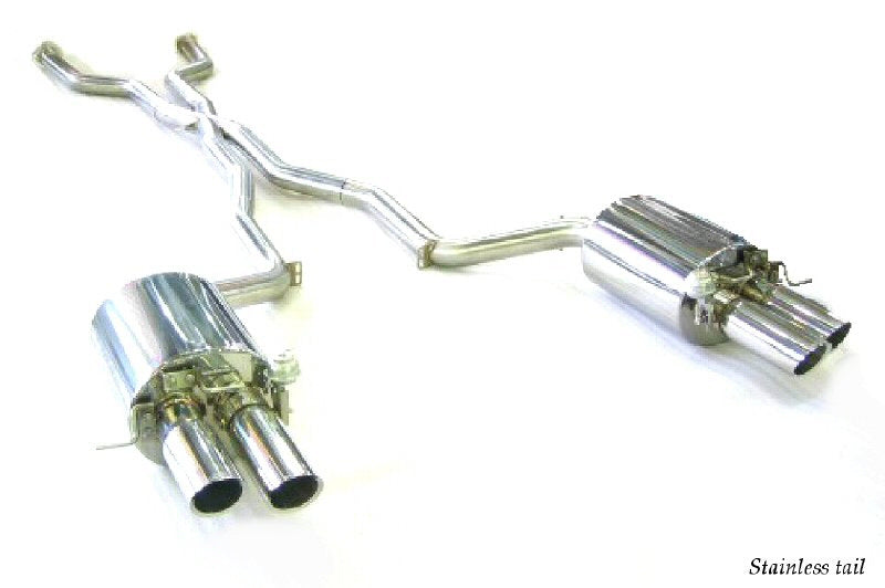 KREISSIEG FIRST CAT-BACK F1 SOUND VALVETRONIC EXHAUST SYSTEM TITANIUM FLOATING CURL TAIL SANDBLASTED KSG LOGO MARK FOR BMW E64 CABRIOLET M6 BME63-01-TITANIUM-E64