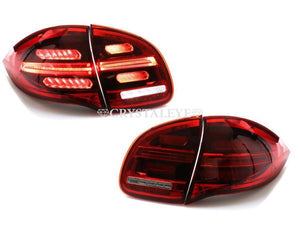 CRYSTAL EYE LATE STYLE FIBER LED TAIL (RED CLEAR) FOR PORSCHE 958 CAYENNE ZENKI D080RC