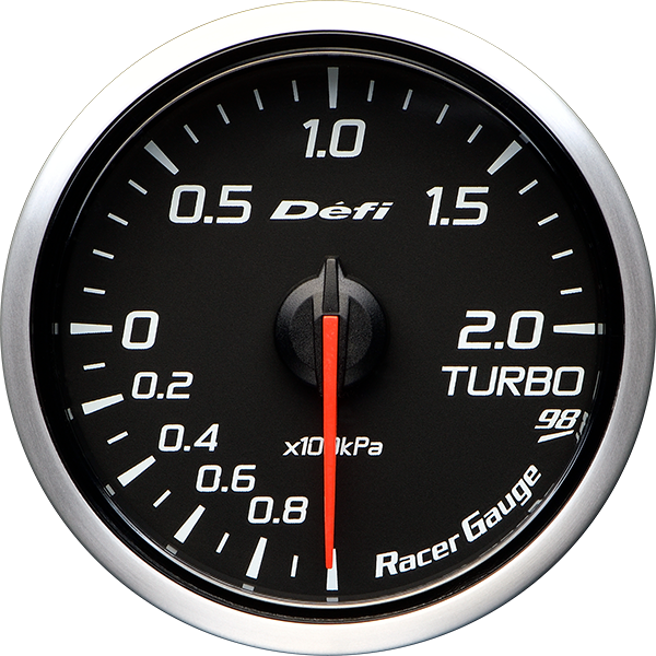 DEFI RACER GAUGE STYLE98 HOMMAGE TURBO -100kPa TO +200kPa BLACK DF16604