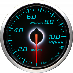 DEFI RACER GAUGE STYLE98 HOMMAGE PRESSURE 0 TO 1000KPA WHITE DF16805