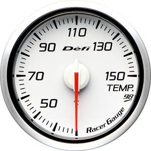 DEFI RACER GAUGE STYLE98 HOMMAGE TEMPRETURE 30 TO 150°C WHITE DF16905