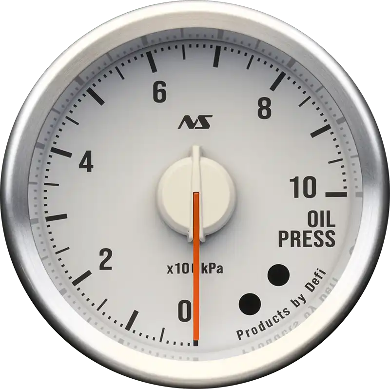 DEFI DEFI-LINK METER ADVANCERS RS II WHITE 80S GREEN HYDRAULIC PRESSURE (0KPA-1000KPA) GAUGE Φ52 DF20703