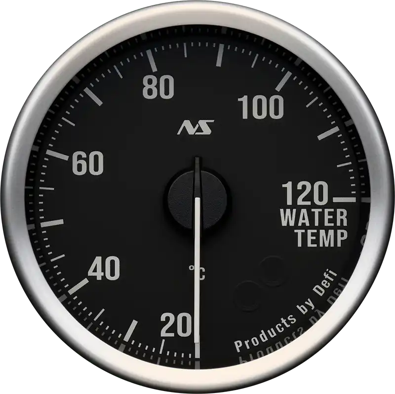 DEFI DEFI-LINK METER ADVANCERS RS II BLACK 70S WHITE WATER TEMPERATURE (20°C to 120°C) GAUGE Φ52 DF21002