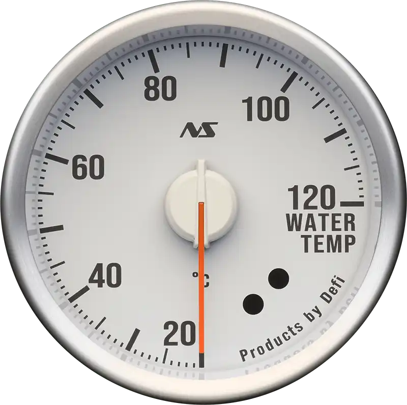 DEFI DEFI-LINK METER ADVANCERS RS II WHITE 80S GREEN WATER TEMPERATURE (20°C to 120°C) GAUGE Φ52 DF21003