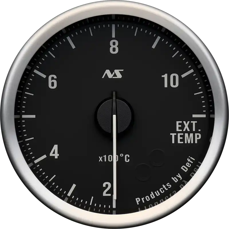 DEFI DEFI-LINK METER ADVANCERS RS II BLACK 70S WHITE EXHAUST TEMPERATURE (200°C to 1100°C) GAUGE Φ52 DF21102