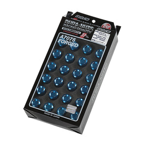 RAYS DURA-NUTS L37 STRAIGHT TYPE for 6H 24 PC M12X1.5 BLUE 740200001202BL