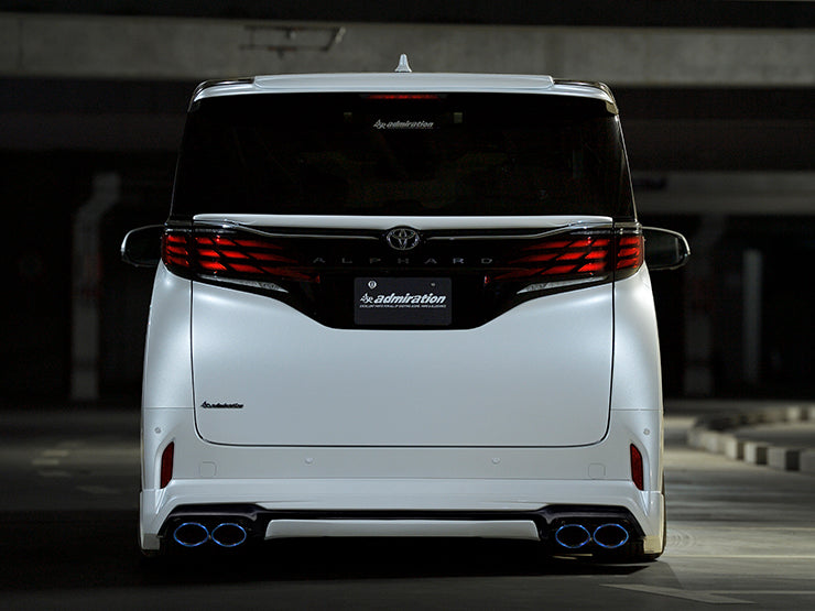 ADMIRATION DEPORTE REAR HALF SPOILER FOR DUAL EXHAUST (LEFT & RIGHT) UNPAINTED FOR TOYOTA ALPHARD 40 45 ADMIRATION-00009