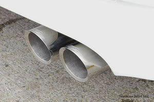 KREISSIEG FIRST CAT-BACK F1 SOUND VALVETRONIC EXHAUST SYSTEM STAINLESS STEEL BILLET FLOATING CURL TAIL SANDBLASTED KSG LOGO MARK FOR BMW E60 M5 BME60-03-STAINLESSBILLET