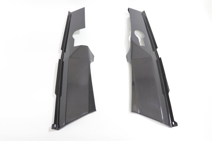 GRUPPEM ENGINE HOOD PANELS L & R CARBON CLEAR GEL COAT FOR FERRARI F355 P-F355-EHP-C