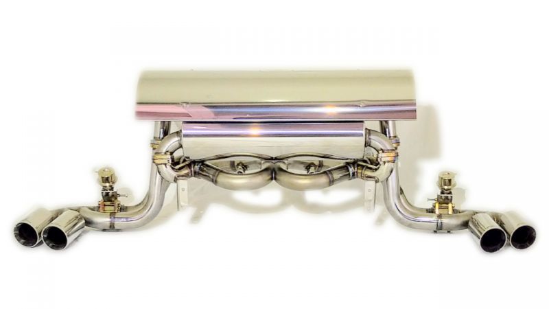 KREISSIEG F1 SOUND VALVETRONIC EXHAUST SYSTEM SUPER HOWLING VER. STAINLESS STEEL FLOATING CURL TAIL SANDBLAST KSG LOGO MARK FOR FERRARI F360 MODENA SPIDER F360-13-STAINLESS-MODENA