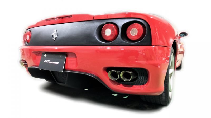 KREISSIEG F1 SOUND VALVETRONIC EXHAUST SYSTEM SUPER HOWLING VER. TITANIUM FLOATING CURL TAIL SANDBLAST KSG LOGO MARK FOR FERRARI F360 MODENA SPIDER F360-13-TITANIUM-MODENA