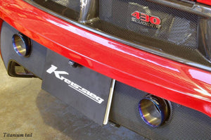 KREISSIEG F1 SOUND VALVETRONIC EXHAUST SYSTEM TITANIUM FLOATING CURL TAIL SANDBLASTED KSG LOGO MARK FOR FERRARI 430 SCUDERIA FERRARI SPIDER 16M F430-07-TITANIUM-SCUDERIA-SPEDER16M