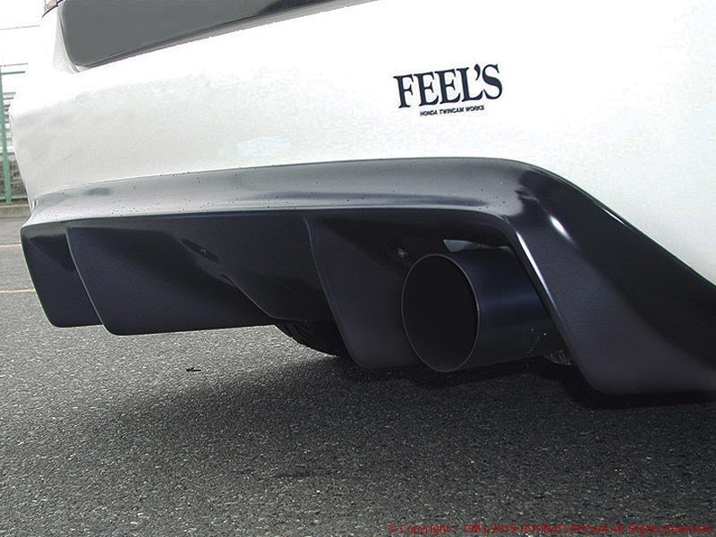 FEEL'S HONDA TWINCAM REAR DIFFUSER PANEL FOR SINGLE MUFFLER MATTE BLACK FOR HONDA CIVIC FD2 TYPE R FEELS-00971