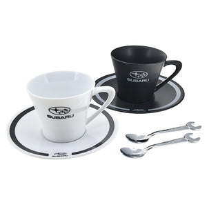 SUBARU TEACUP AND SAUCER BLACK AND WHITE FHMY21001500