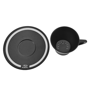 SUBARU TEACUP AND SAUCER BLACK AND WHITE FHMY21001500