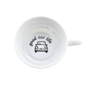 SUBARU TEACUP AND SAUCER BLACK AND WHITE FHMY21001500