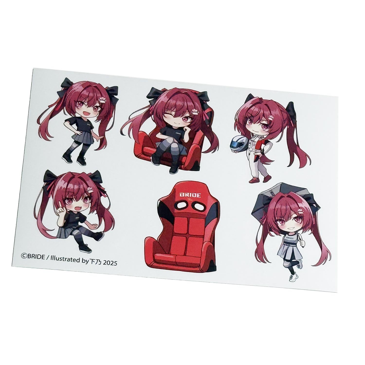 BRIDE BRIDE AKAZA MIINE DEFORMED ILLUSTRATION STICKER B HS0049
