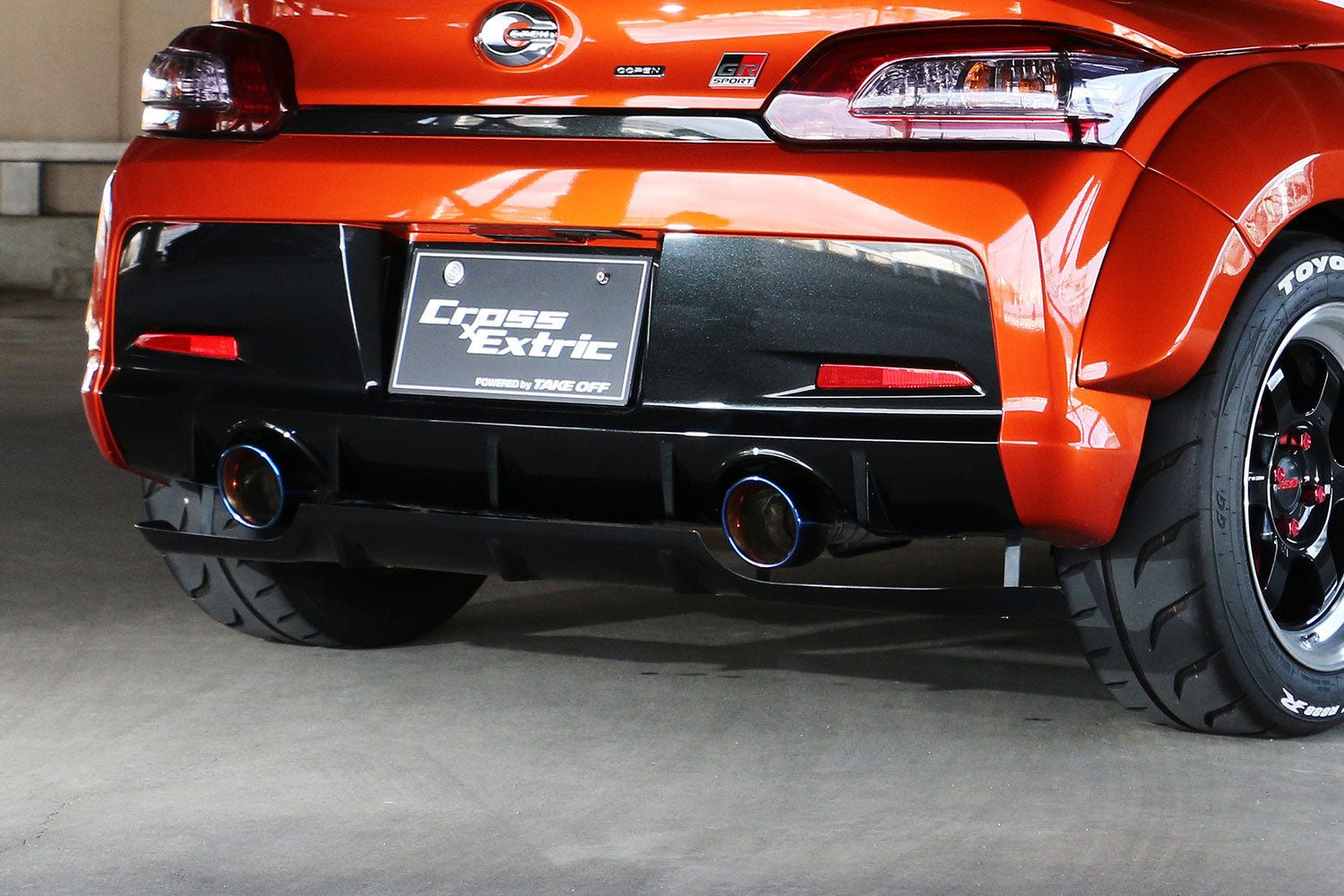 TAKE OFF REAR DIFFUSER, CARBON FIBER FOR DAIHATSU COPEN GR SPORT LA400K/LA400A CEG0021-CARBON