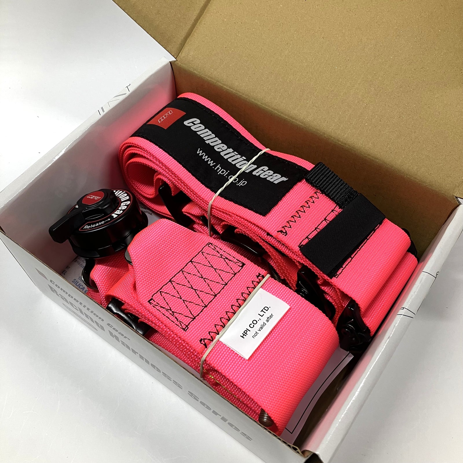 HPI 4-POINT RACING HARNESS FLUORESCENT PINK LEFT (OUTER BUCKLE) HPRH-5000PK-L