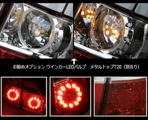 CRYSTAL EYE FUGA GT-R TYPE VULCAN LED TAIL LAMP (RED CLEAR) FOR TOYOTA ALPHARD 10 ZENKI J020RC