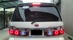 CRYSTAL EYE FUGA GT-R TYPE VULCAN LED TAIL LAMP (RED CLEAR) FOR TOYOTA ALPHARD 10 ZENKI J020RC