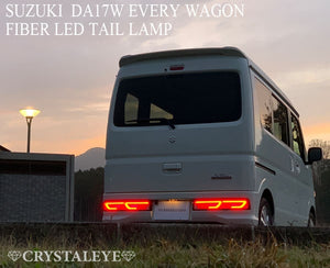 CRYSTAL EYE FIBER LED TAIL, BLACK FOR SUZUKI EVERY WAGON DA17W J270-BK