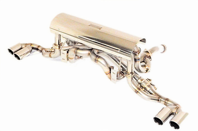 KREISSIEG F1 SOUND VALVETRONIC EXHAUST SYSTEM SUPER HOWLING VER. TITANIUM FLOATING CURL TAIL SANDBLASTED KSG LOGO MARK FOR FERRARI F430 F430-11-TITANIUM