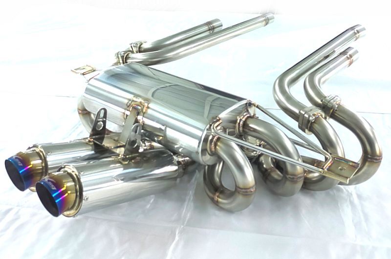 KREISSIEG F1 SOUND VALVETRONIC EXHAUST SYSTEM STAINLESS STEEL TAIL SANDBLASTED KSG LOGO MARK FOR LAMBORGHINI COUNTACH ANV LAC-02-STAINLESS