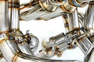 KREISSIEG F1 SOUND VALVETRONIC EXHAUST SYSTEM TITANIUM TAIL SANDBLASTED KSG LOGO MARK WITHOUT BUMPER FOR LAMBORGHINI DIABLO 5.0 VT SV ROADSTER LAD-04-TITANIUM-WITHOUTBUMPER