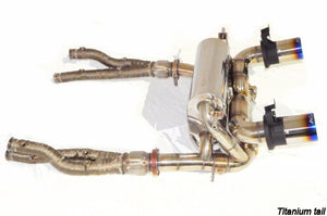 KREISSIEG F1 SOUND VALVETRONIC EXHAUST SYSTEM FULL KIT TITANIUM FLOATING CURL TAIL SANDBLASTED KSG LOGO MARK FOR LAMBORGHINI AVENTADOR SVJ LAASVJ-01-TITANIUM