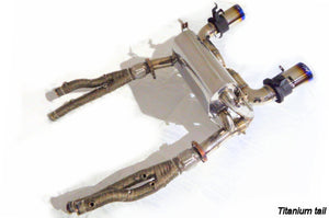 KREISSIEG F1 SOUND VALVETRONIC EXHAUST SYSTEM FULL KIT STAINLESS STEEL FLOATING CURL TAIL SANDBLASTED KSG LOGO MARK FOR LAMBORGHINI AVENTADOR SVJ LAASVJ-01-STAINLESS