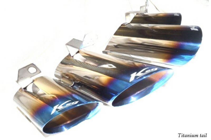 KREISSIEG CAT-BACK F1 SOUND VALVETRONIC EXHAUST SYSTEM TITANIUM FLOATING CURL TAIL SANDBLASTED KSG LOGO MARK FOR LAMBORGHINI HURACAN LP580-2 LAH580-01-TITANIUM