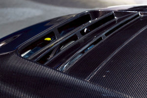 GARAGE ACTIVE DRY CARBON HOOD (CENTER DUCT TYPE 1) FOR NISSAN SKYLINE GTR BNR34 GARAGE-ACTIVE-00044