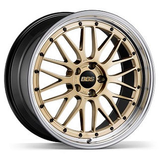 BBS LM LM414 17X7.0 +46 5X100.0 <DISC> GOLD <RIM> BLACK BRIGHT DIAMOND CUT (GL-BKBD) FOR  LM414-GL-BKBD