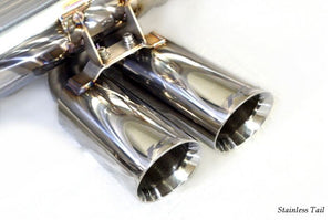 KREISSIEG CAT-BACK F1 SOUND VALVETRONIC EXHAUST SYSTEM STAINLESS STEEL FLOATING CURL TAIL SANDBLASTED KSG LOGO MARK 6 SPEED MANUAL FOR LOTUS EVORA LTEV-01-STAINLESS-6MT