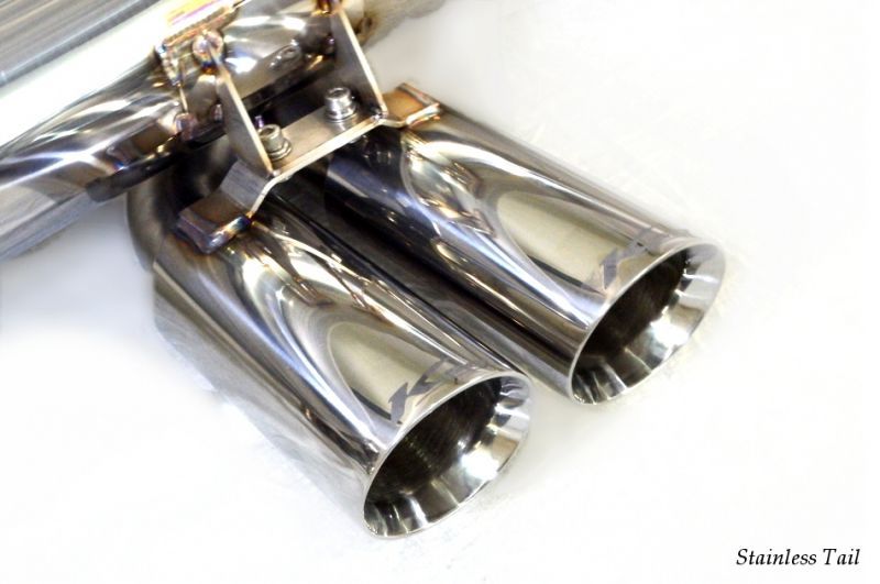 KREISSIEG CAT-BACK F1 SOUND VALVETRONIC EXHAUST SYSTEM STAINLESS STEEL FLOATING CURL TAIL SANDBLASTED KSG LOGO MARK IPS 6 SPEED AUTOMATIC FOR LOTUS EVORA LTEV-01-STAINLESS-IPS-6AT