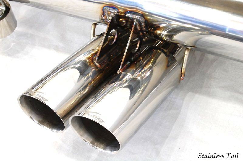 KREISSIEG CAT-BACK F1 SOUND VALVETRONIC EXHAUST SYSTEM STAINLESS STEEL FLOATING CURL TAIL SANDBLASTED KSG LOGO MARK IPS 6 SPEED AUTOMATIC FOR LOTUS EXIGE S V6 SUPERCHARGER LTEXS-01-STAINLESS-IPS-6AT