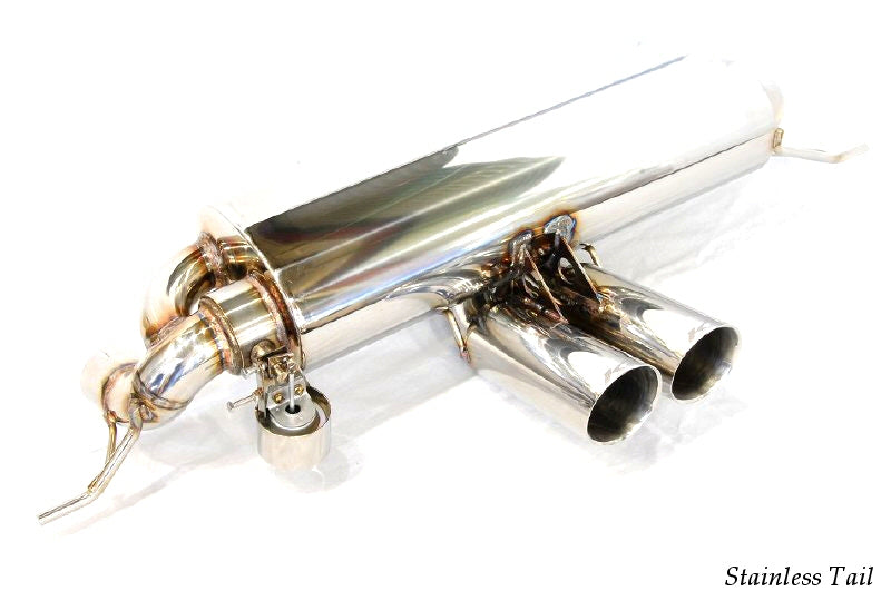 KREISSIEG CAT-BACK F1 SOUND VALVETRONIC EXHAUST SYSTEM STAINLESS STEEL FLOATING CURL TAIL SANDBLASTED KSG LOGO MARK IPS 6 SPEED AUTOMATIC FOR LOTUS EXIGE S V6 SUPERCHARGER LTEXS-01-STAINLESS-IPS-6AT