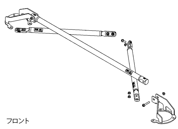 HKS CARBON BRACE FRONT SET FOR TOYOTA GR86 ZN8 SUBARU BRZ ZD8 FA24 83001-AT005
