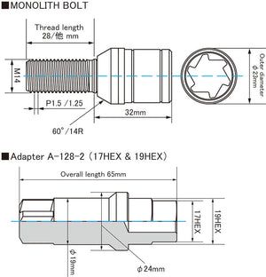 KYO-EI KICS MONOLITH BOLT 20 PCS SET FOR  MNB3528K