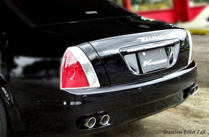 KREISSIEG CAT-BACK F1 SOUND VALVETRONIC EXHAUST SYSTEM STAINLESS STEEL BILLET FLOATING CURL TAIL SANDBLASTED KSG LOGO MARK MUFFLER TYPE-2 MISSION AT WITH VARIABLE FUNCTION FOR MASERATI QUATTROPORTE YEAR ~2007 MQP-06-STAINLESSBILLET-TYPE2-AT-YES