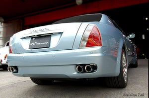 KREISSIEG CAT-BACK F1 SOUND VALVETRONIC EXHAUST SYSTEM STAINLESS STEEL FLOATING CURL TAIL SANDBLASTED KSG LOGO MARK MUFFLER TYPE-1 MISSION AT WITHOUT VARIABLE FUCTION FOR MASERATI QUATTROPORTE YEAR ~2012 MQP-09-STAINLESS-TYPE1-AT-NA